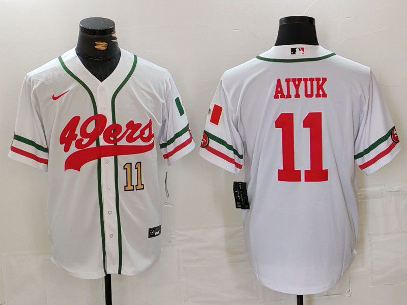 Men San Francisco 49ers #11 Aiyuk White Joint Name 2024 Nike Limited NFL Jersey style 2->san francisco 49ers->NFL Jersey